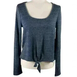 Aeropostale Top Blue Scoop Neck Long Sleeve